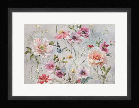 Framed Antique Garden I Print