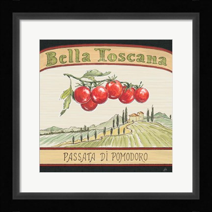 Framed Tuscan Flavor V Print