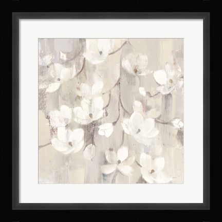 Framed Magnolias in Spring II Neutral Print