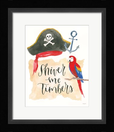 Framed Pirates III on White Print