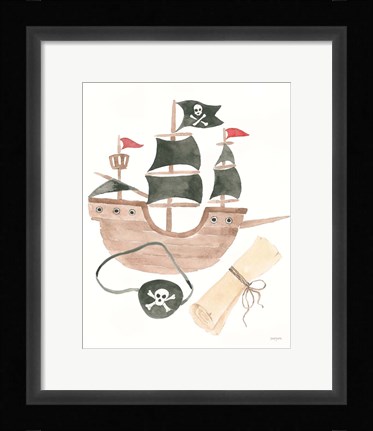 Framed Pirates IV on White Print