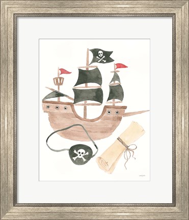 Framed Pirates IV on White Print