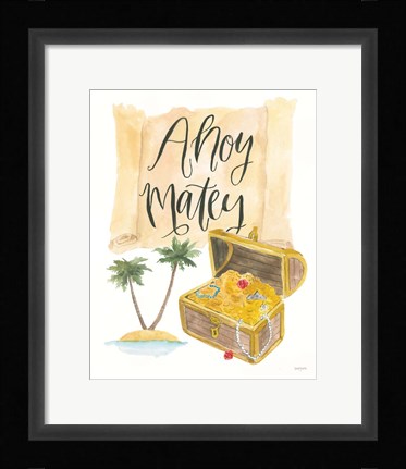 Framed Pirates I on White Print