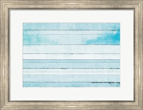 Framed Beachscape IX blue Print