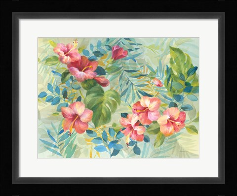 Framed Hibiscus Garden Print