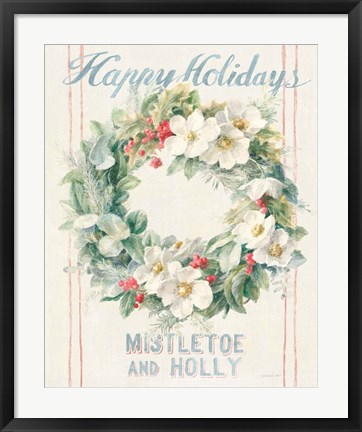 Framed Floursack Holiday II Print