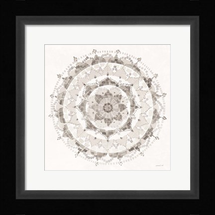 Framed Neutral Mandala Print
