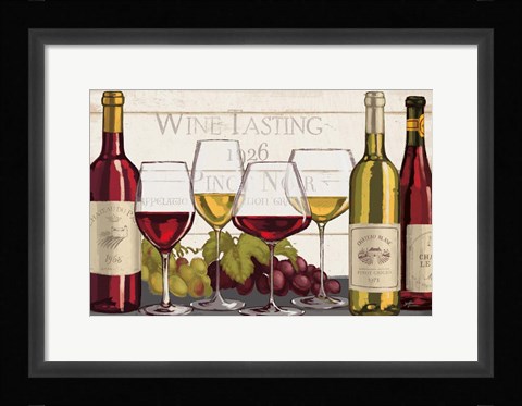 Framed Wine Tasting I Print