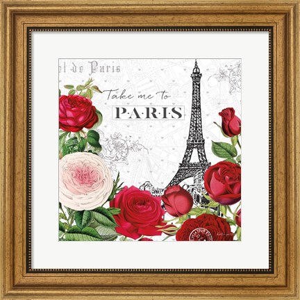 Framed Rouge Paris III Print
