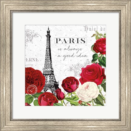 Framed Rouge Paris II Print