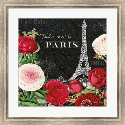 Framed Rouge Paris III Black Print
