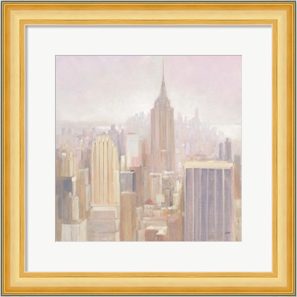 Framed Manhattan in the Mist Print