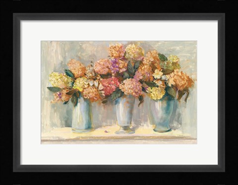 Framed Fall Hydrangea Bouquets Print