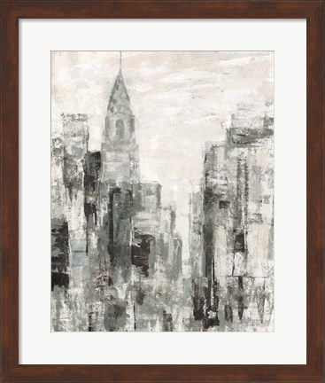 Framed Manhattan Neutral I Crop Print