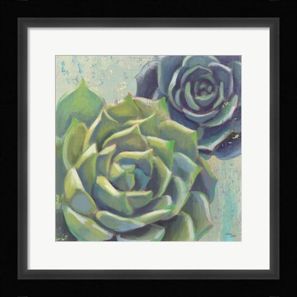 Framed Succulents I Crop Print