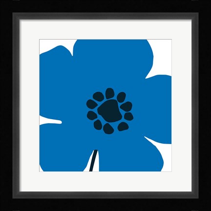 Framed Pop Art Floral I Print