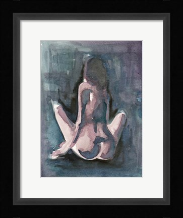 Framed Watercolour Nude 3 Print