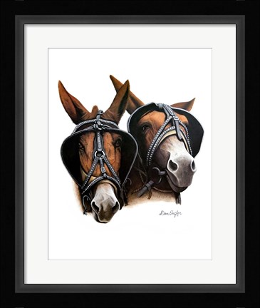 Framed Grandpa's Mules Print