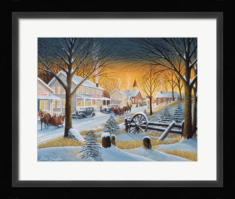 Framed Saturday Night Downtown Print