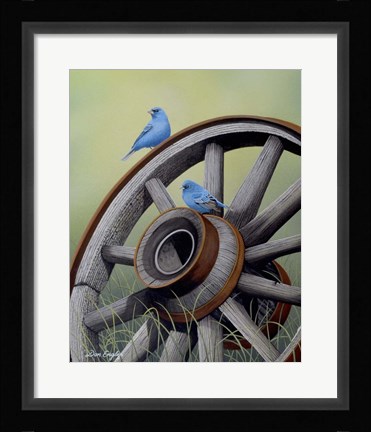 Framed Simply Blue Print