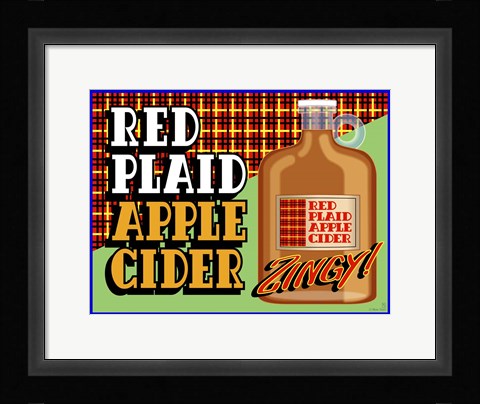 Framed Apple Cider Crate Label Print