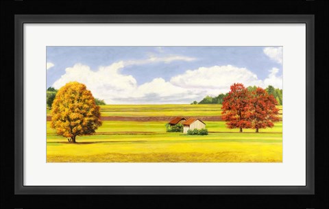 Framed Pianure Serene (detail) Print