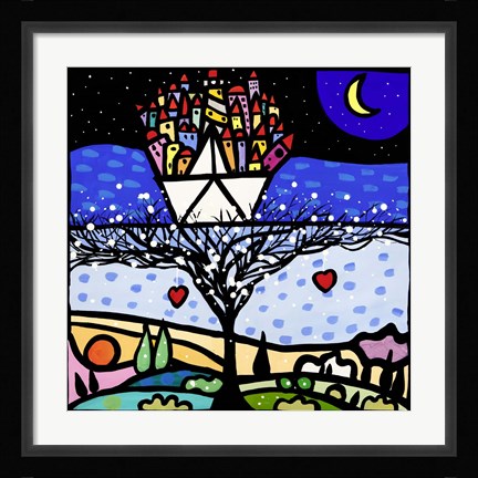 Framed Ancorati al Cuore Print