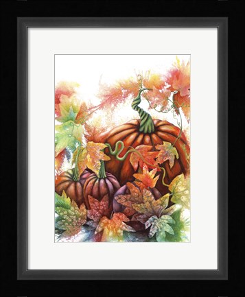 Framed Autumn Pumpkins Print