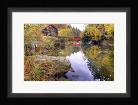 Framed Autumn At The Mill Print