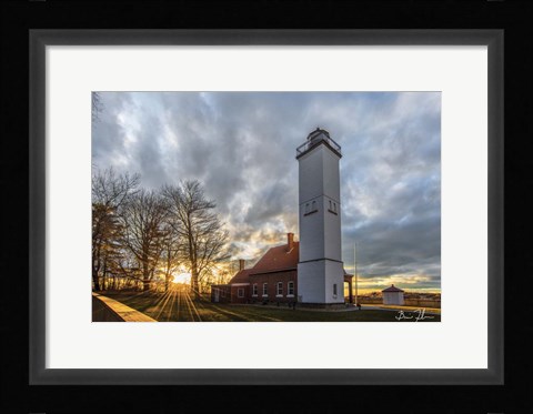 Framed Presque Isle Lighthouse Print