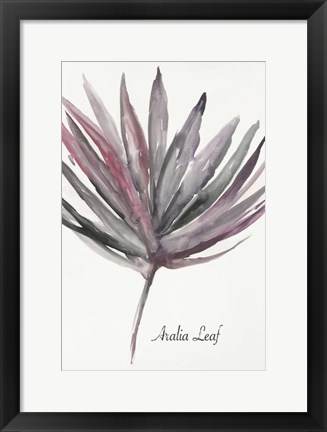 Framed Aralia Leaf Print
