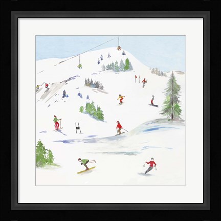 Framed Blue Mountain I Print