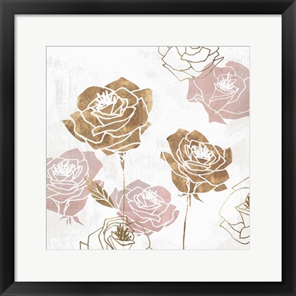 Framed Rose Garden II Print