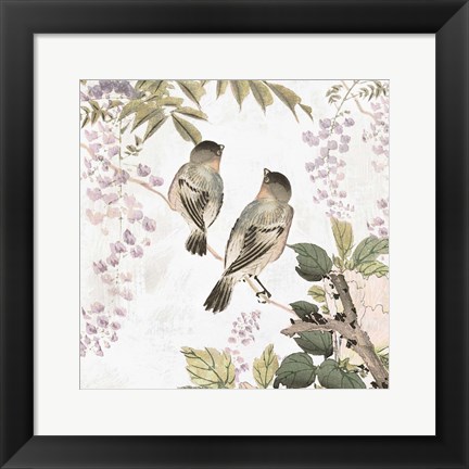 Framed Woodland Birds II Print
