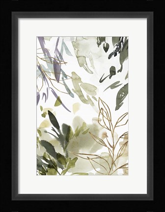 Framed Flourishing Green I Print