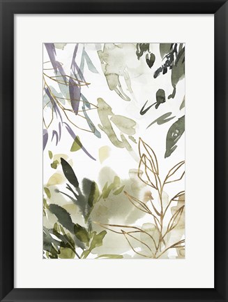 Framed Flourishing Green I Print