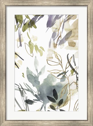 Framed Flourishing Green II Print
