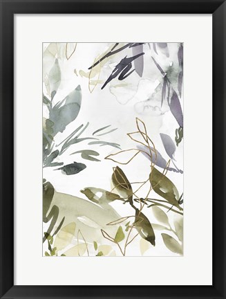 Framed Flourishing Green III Print