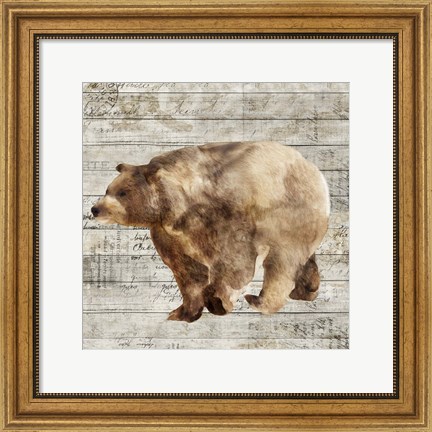 Framed Crossing Bear II Print