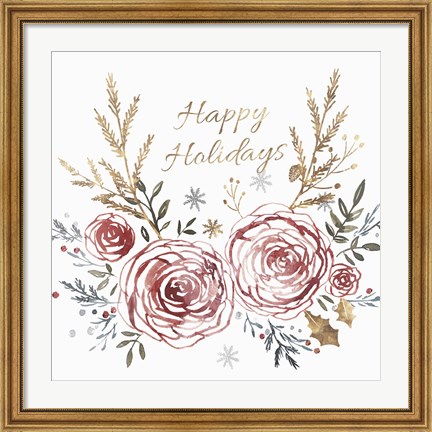 Framed Happy Holiday Print