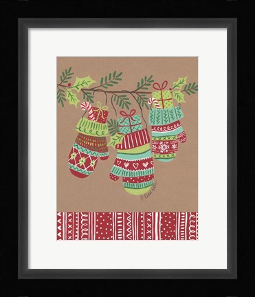 Framed Mittens Trio Print