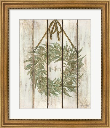 Framed Gather Wreath Print