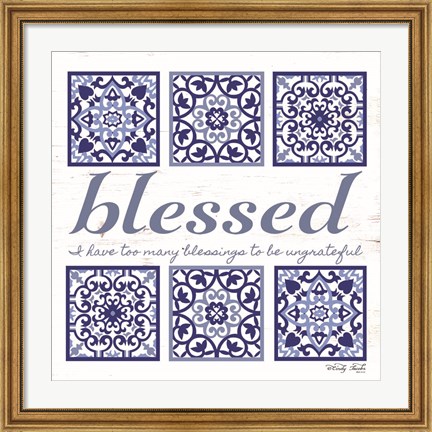 Framed Blessed Tile Print