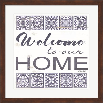Framed Welcome to Our Home Tile Print