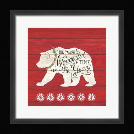 Framed Most Wonderful Time Bear Print