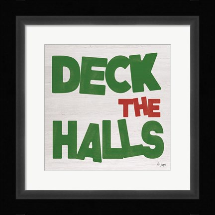 Framed JAXN136 - Deck the Halls Print
