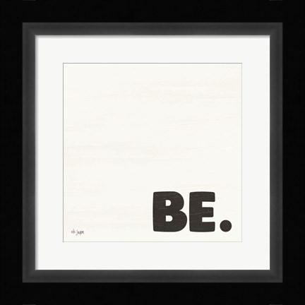 Framed BE. Print