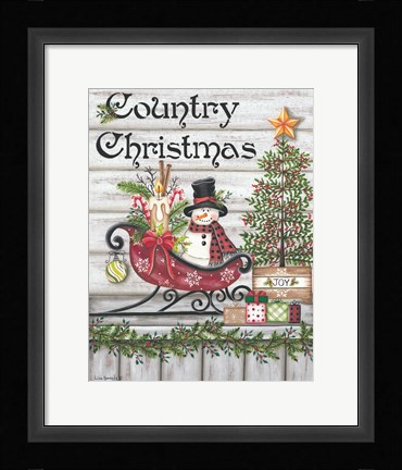 Framed Country Christmas Print