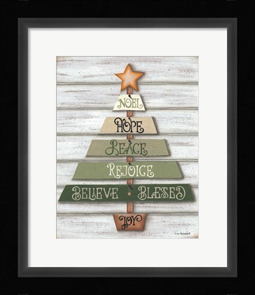 Framed Farmhouse Green Tree Print