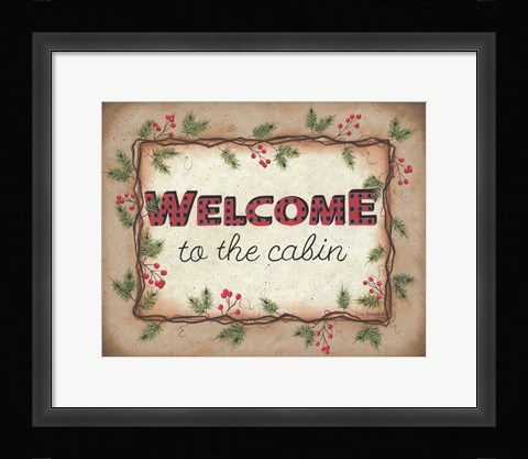 Framed Welcome to the Cabin Print